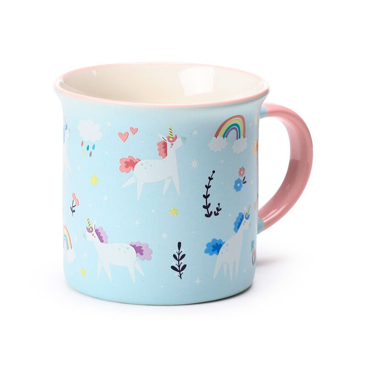 Unicorn magic dunne rand porselein mok
