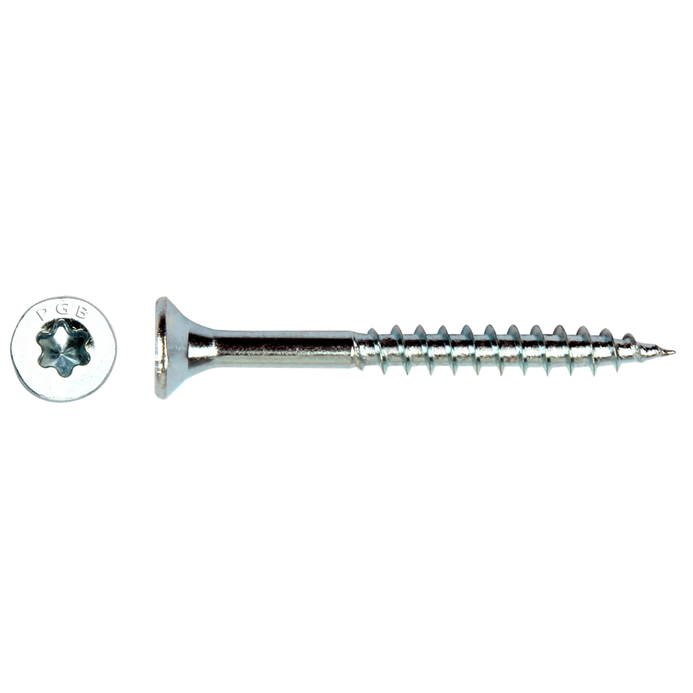 Pgb-fasteners spaanplaatschroef vzk-t deeldraad snijpunt verzonken kop ø5,0x100 zn tx25 | 200 st | pgwvtg001005001002