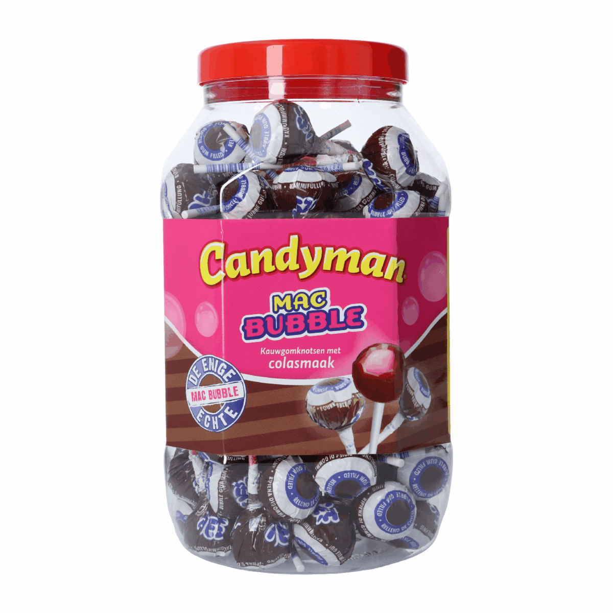 Candyman mac bubble cola lollie (100 stuks)