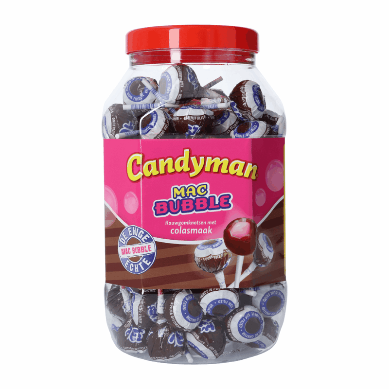 Candyman mac bubble cola lollie (100 stuks)