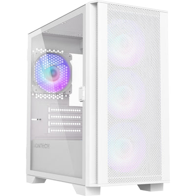 Montech air 100 argb mini tower behuizing (wit | 3x usb-a | tempered glass)