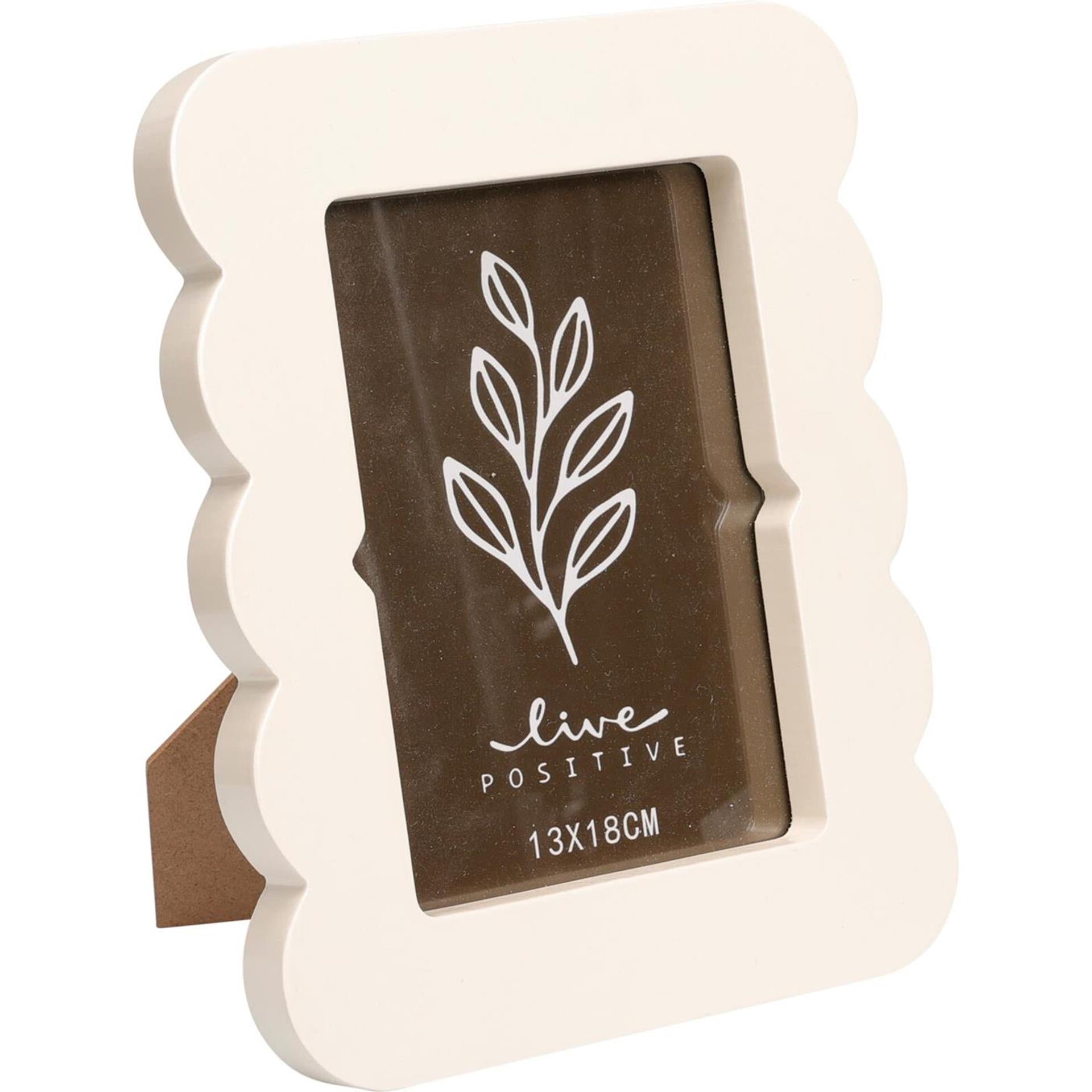 Home styling fotolijst crème kleurvoor foto 13x18cm