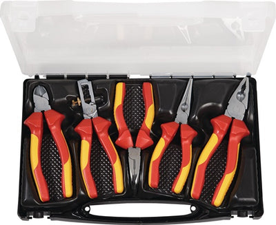 Promat tecwerk set tangen | inhoud 5 delig vde geïsoleerd | verchroomd | in kunststof koffer - 4000810887