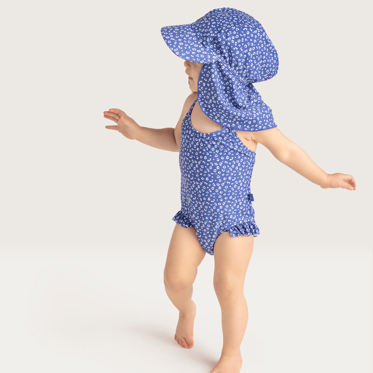 Leopard | blauw uv zonnepetje