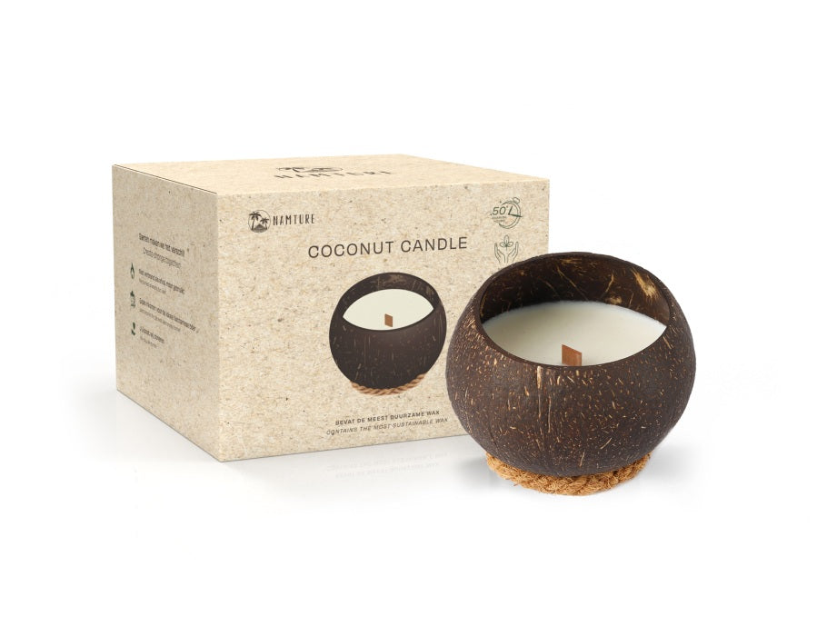 Namture kokosnoot kaars - geurvrij - 300g