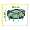 Nature tuinmeubelafdekhoes voor ronde tafel en stoelen afdekking (grijs, 6030600)
