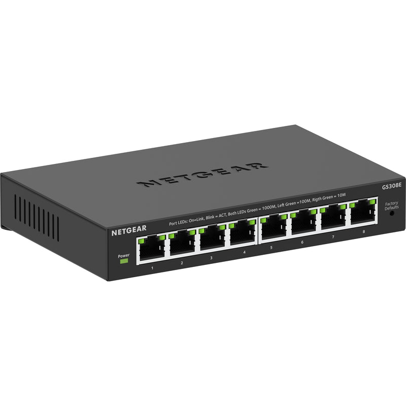 Netgear 8-poorts gigabit ethernet plus-switch (gs308ev4) (zwart, unmanaged)