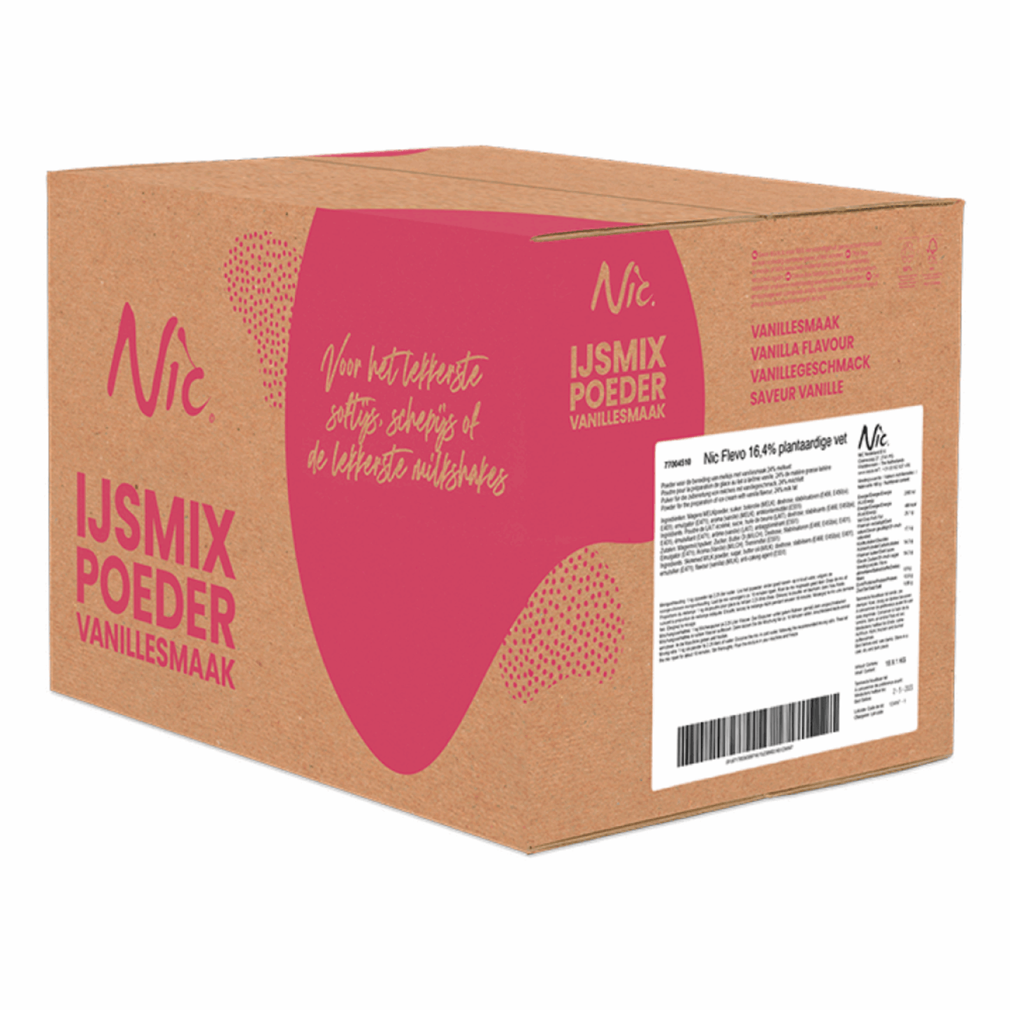 Nic flevo ijsmix poeder 16.4% (1kg)