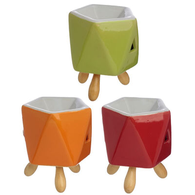 Abstract keramiek geurbrander met voet