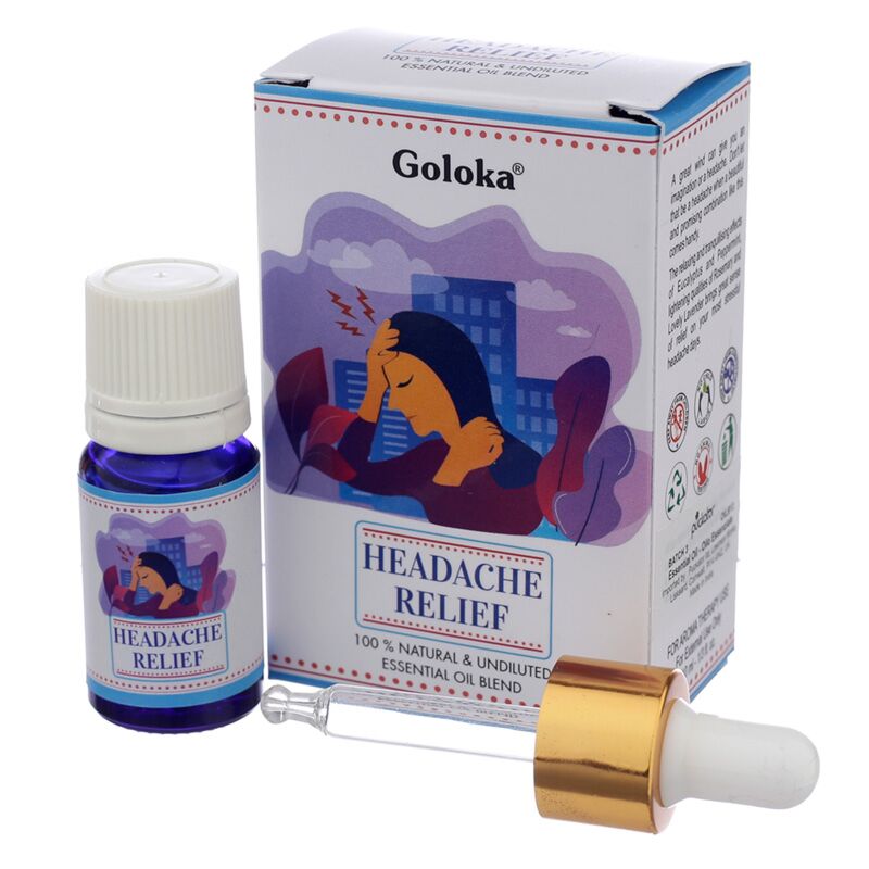 Hoofdpijn verlichting - goloka etherische olie mix 10ml