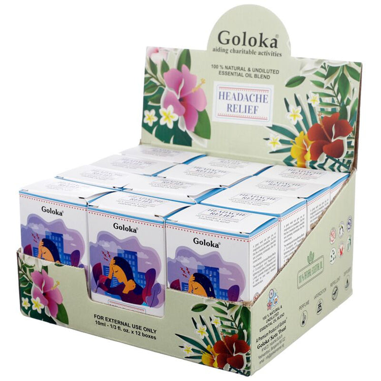 Hoofdpijn verlichting - goloka etherische olie mix 10ml