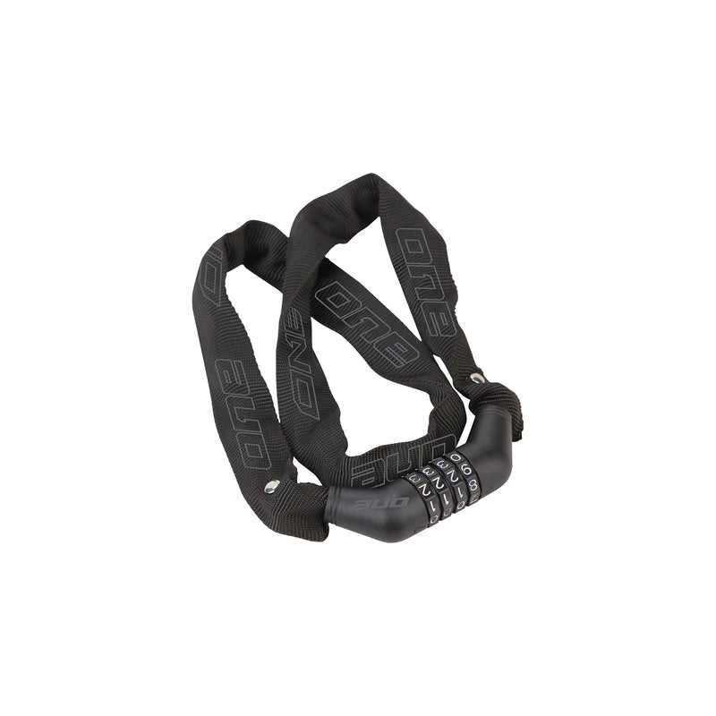 One kettingcijferslot 4.90 4mm 90cm black grey