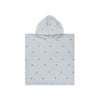 Crabby | wit groene hydrofiele strandponcho 52 x 52 cm