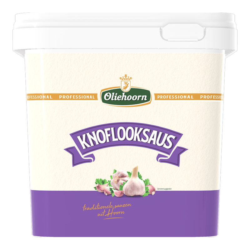 Oliehoorn knoflooksaus emmer (2,5 liter)
