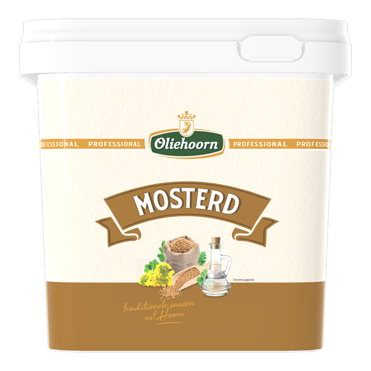 Oliehoorn mosterd emmer (2,5 liter)