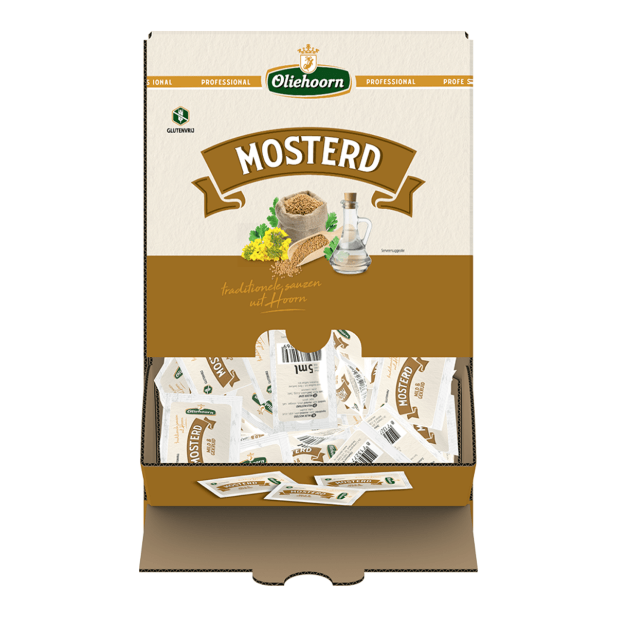 Oliehoorn mosterd sachets (450x 5ml)