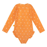 Orange kiss | oranje meisjes uv badpak met lange mouwen - afbeelding 2