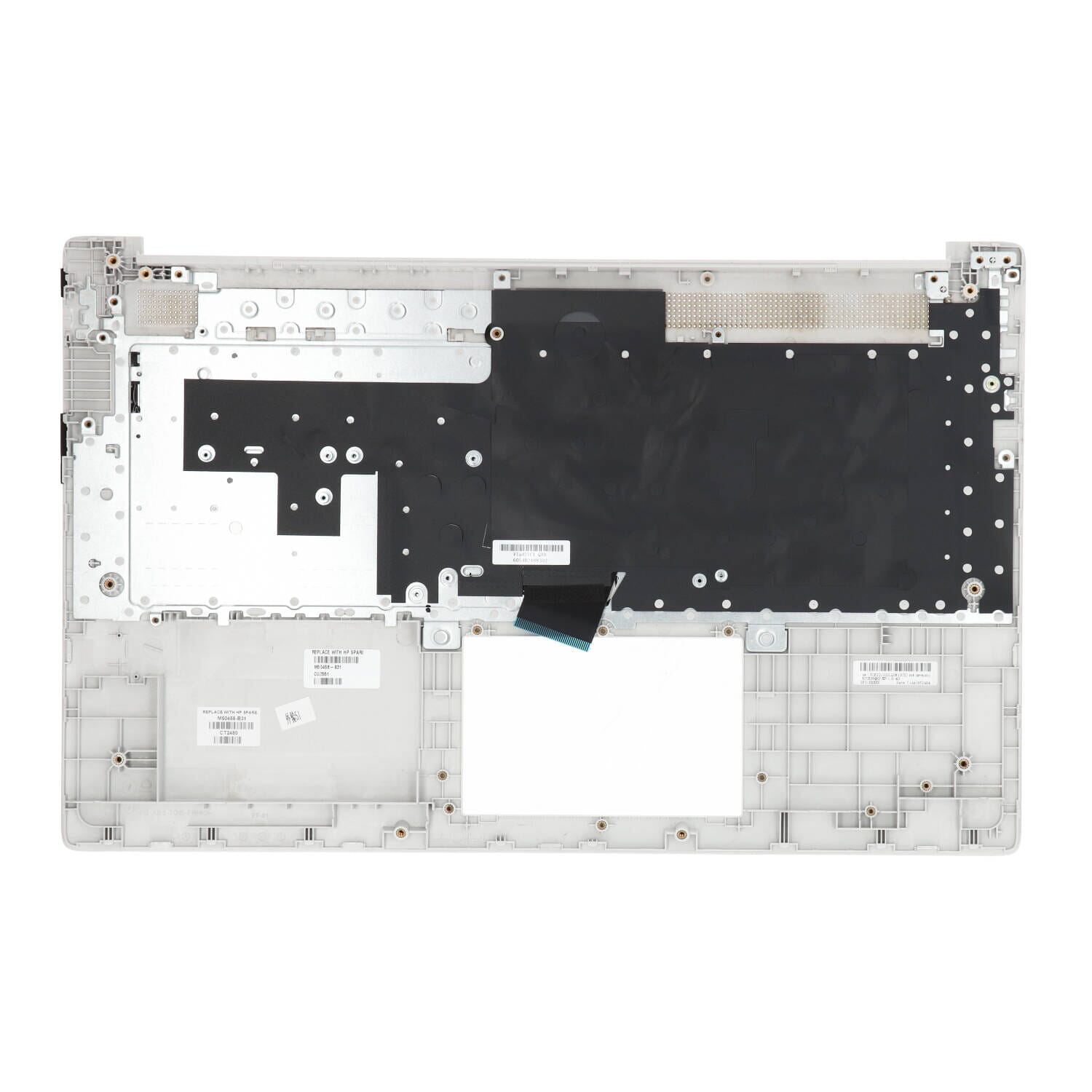 Ty hp laptop toetsenbord qwer us + top cover - zilver