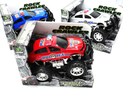 Jonotoys rock crawler politie auto in 3 verschillende kleuren