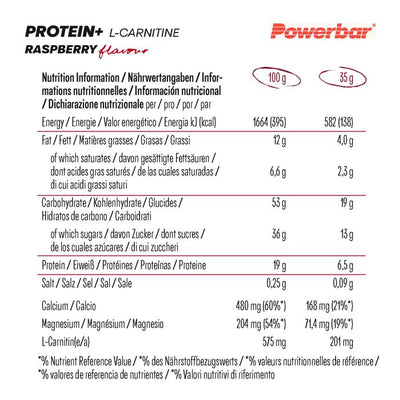 Powerbar protein+ l-carnitine (30 x 35gr) - raspberry-yoghurt