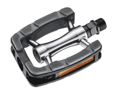 Union pedalen SP-823, Aluminium non slip. Grijs zwart. 9 16 draad (hangverpakking)