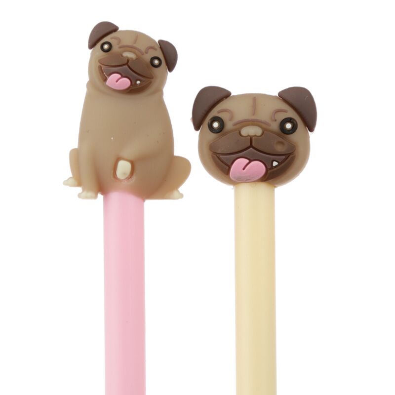 Mopps mopshond fijnschrijver pen - zwart