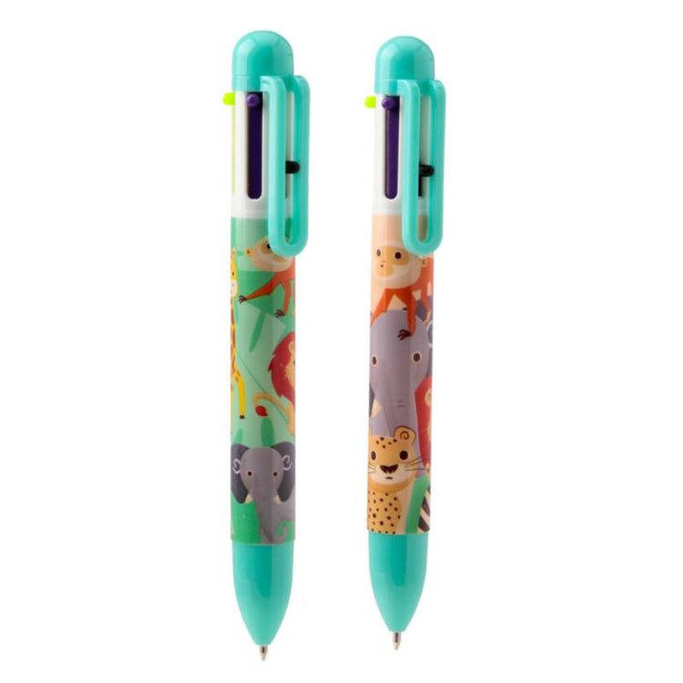 Zooniverse meerkleurige pen (6 kleuren)