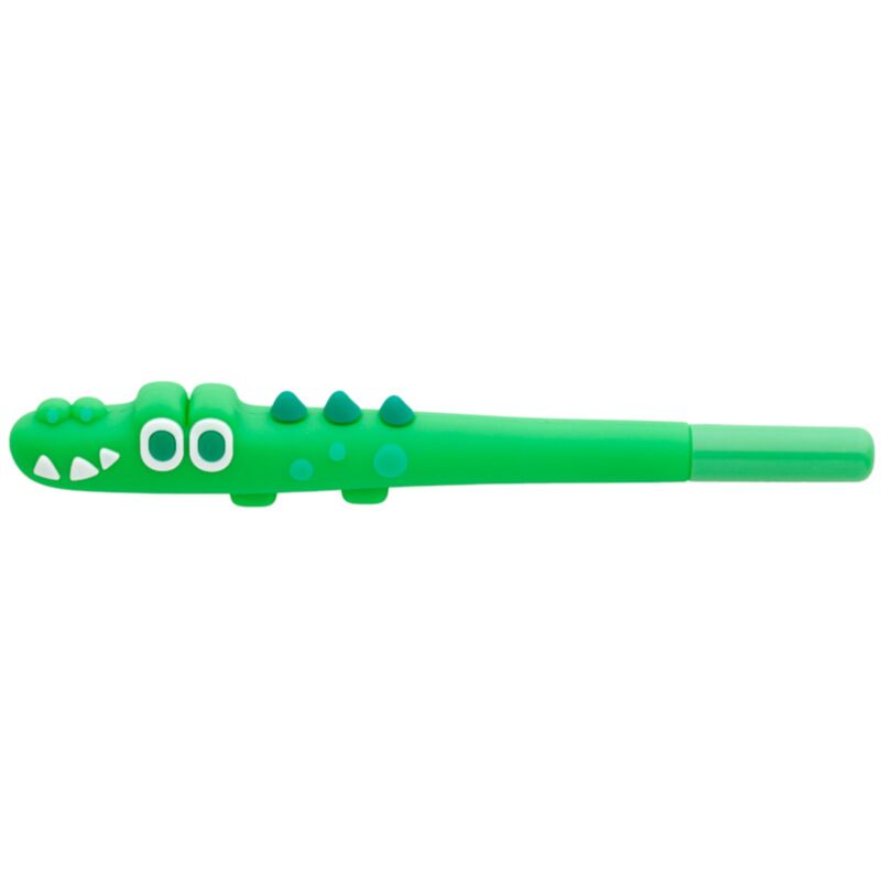 Krokodil fijnschrijver pen - zwart
