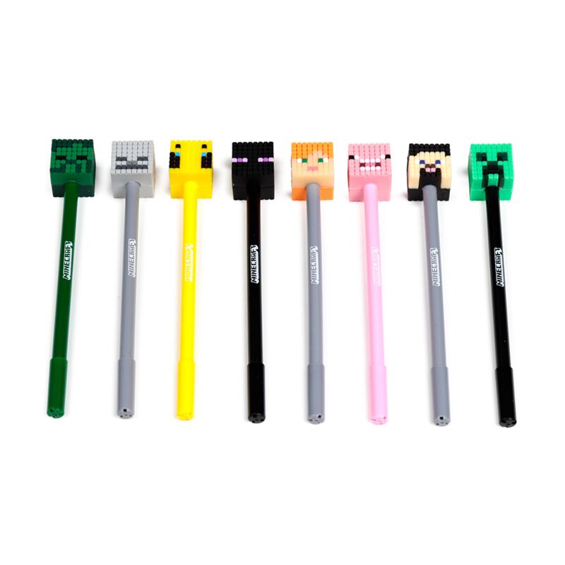 Union 8-delige minecraft fijnschrijver pen siliconen top