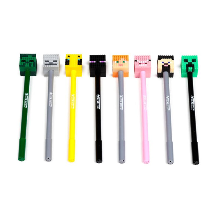 Union 8-delige minecraft fijnschrijver pen siliconen top