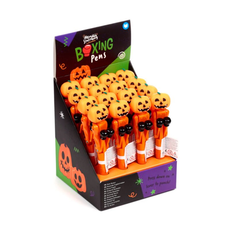 Spook pompoen boxing pvc pen - zwart