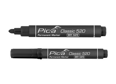 Pica 521 46 permanent marker | 2-6mm | beitel | zwart | 10 stuks - pi52146