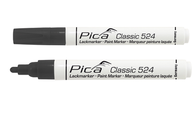 Pica 524 46 lakmarker | 2-4mm | ronde tip | zwart | 10 stuks - pi52446