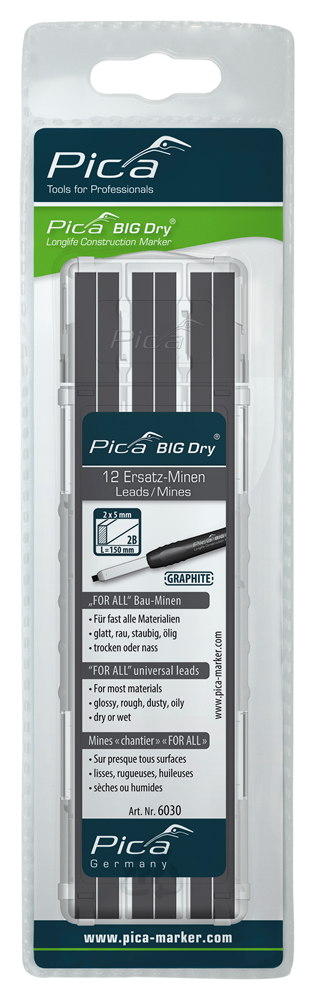 Pica 6030 big dry navulling | grafiet | blister - pi6030sb