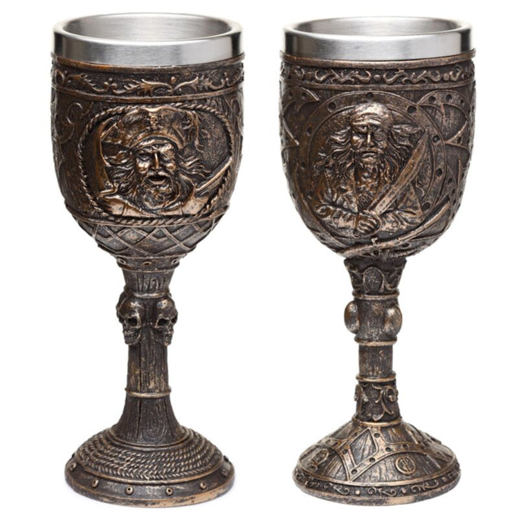 Decoratieve geborsteld goud hout-effect piraatn drinkbeker