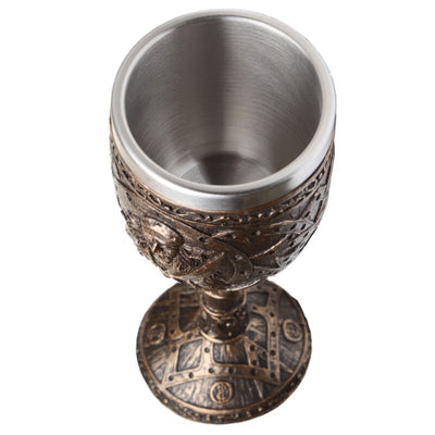 Decoratieve geborsteld goud hout-effect piraatn drinkbeker