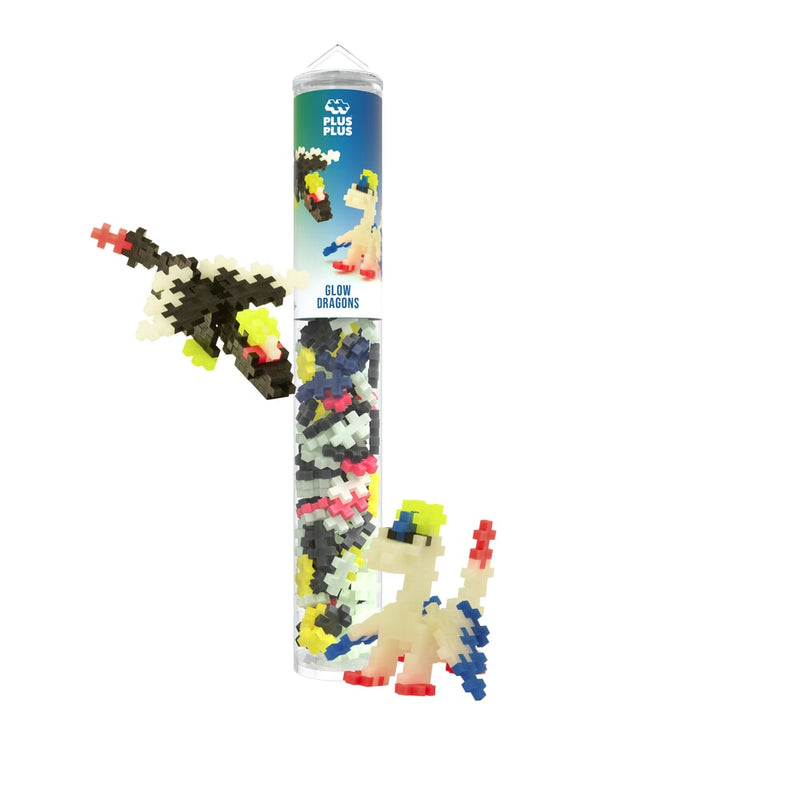 Plus plus plus-plus glow dragons  100 pcs tube (4377)