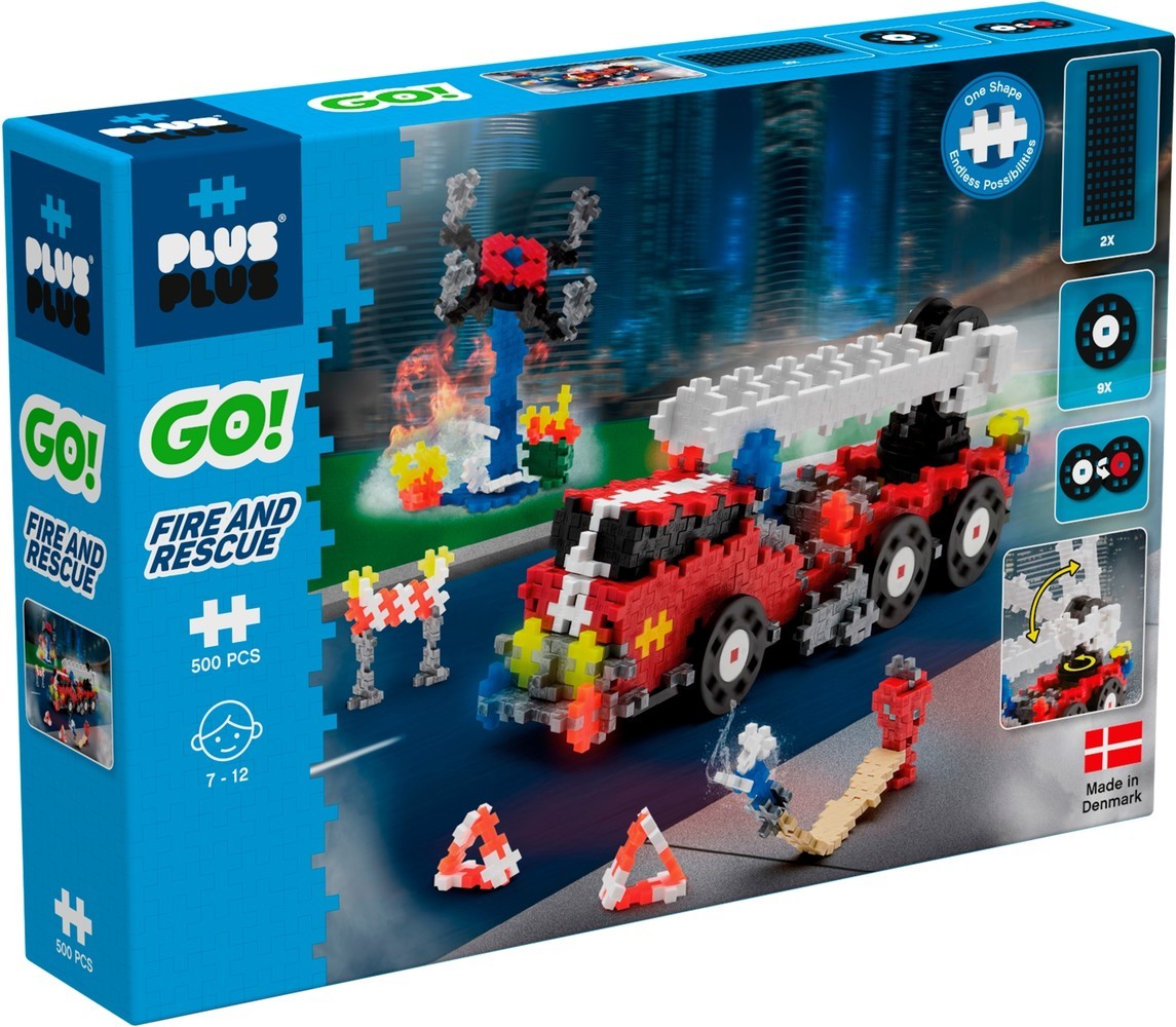 Plus plus go fire en rescue plus-plus: 500 stuks (7009)