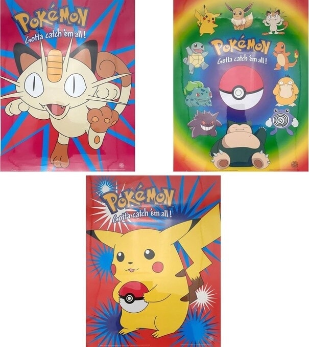Pokémon luxe posterset 3 in assorti 50 x 40 cm geplastificeerd