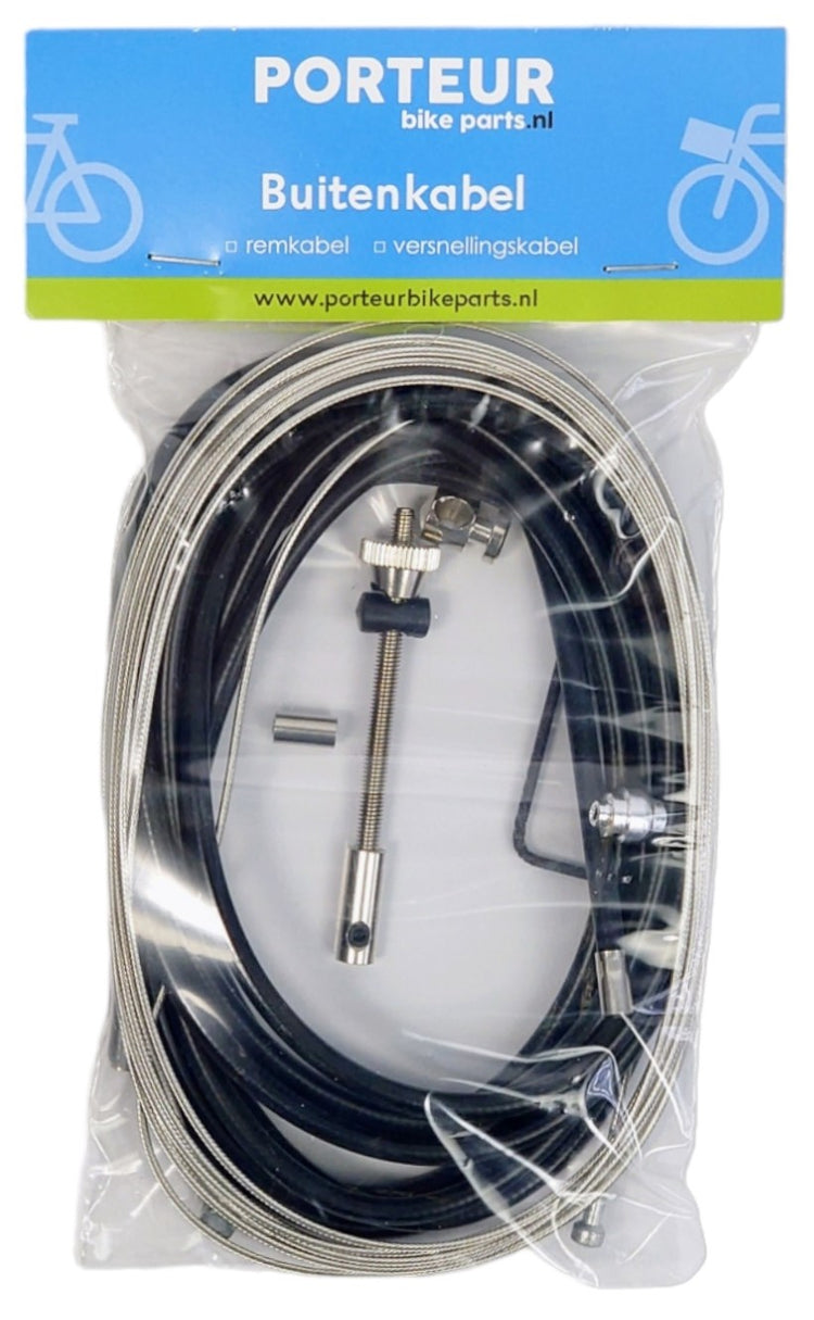 Porteur buitenkabel rem zwart