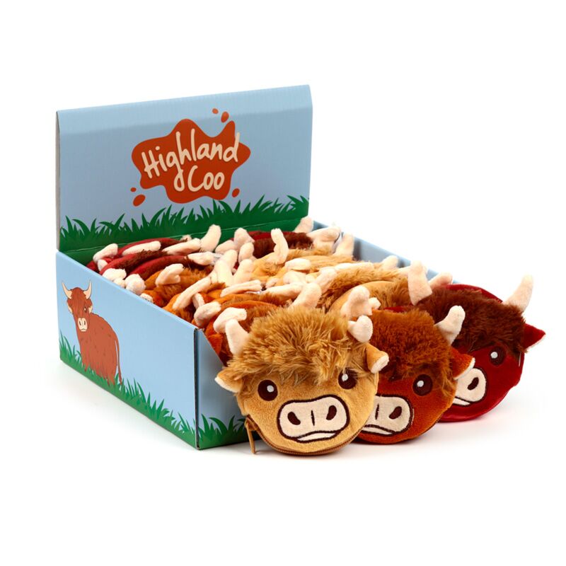 Highland coo koe mini kleingeld beurs