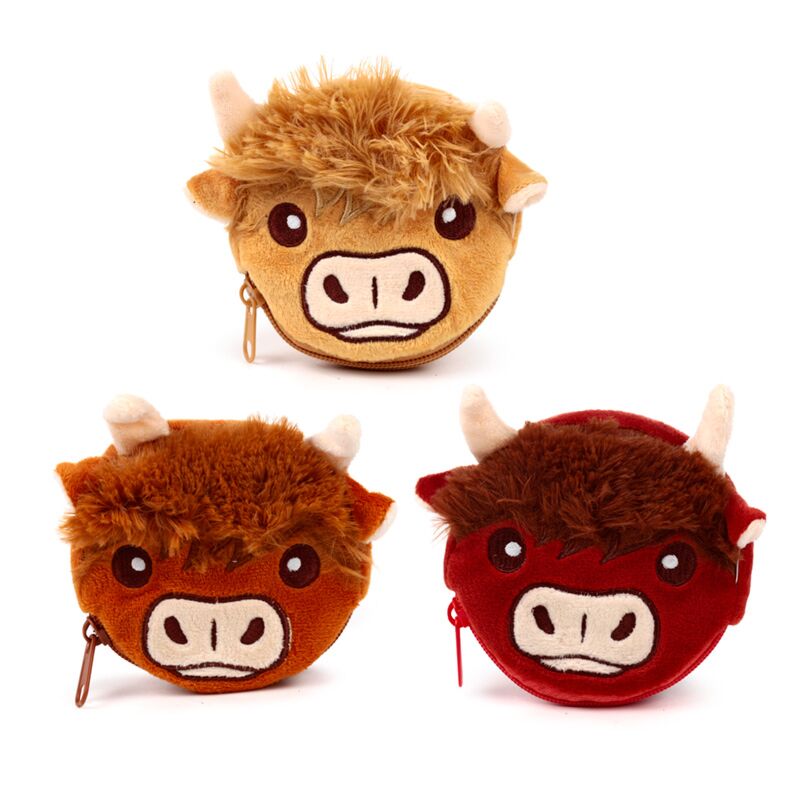 Highland coo koe mini kleingeld beurs