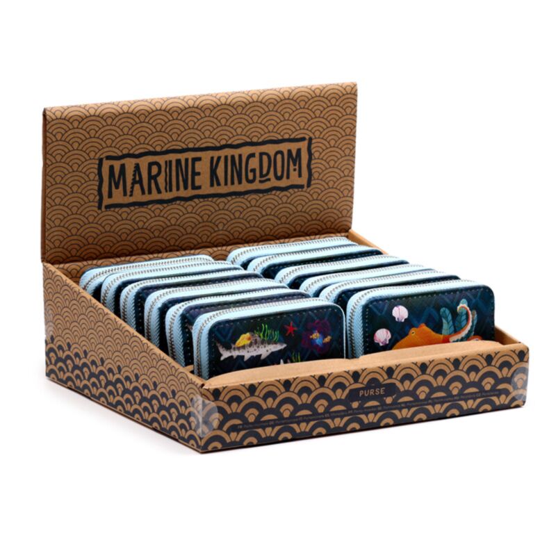 Marine kingdom rondrits portemonnee - small