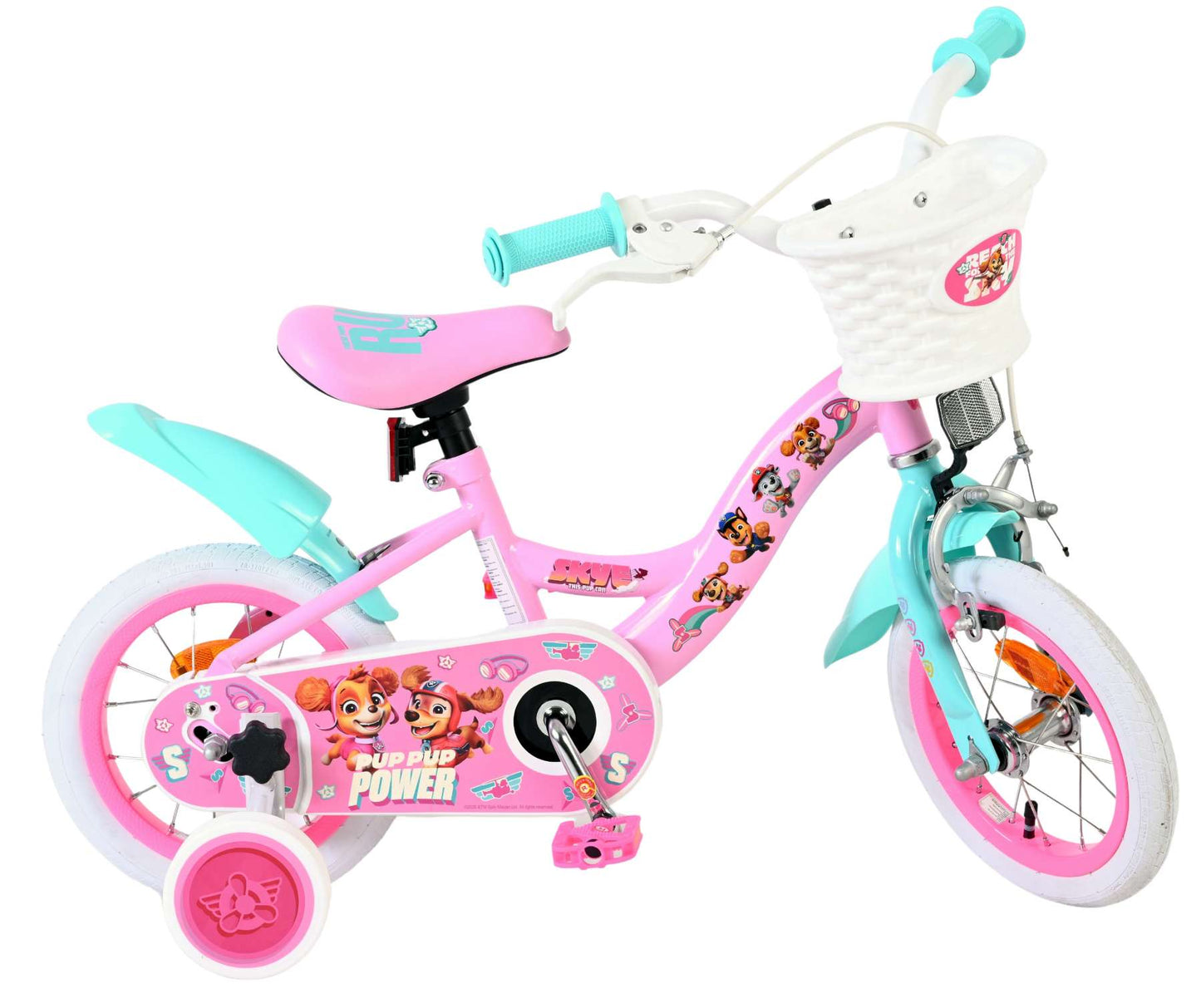 Volare paw patrol kinderfiets - meisjes - 12 inch - roze