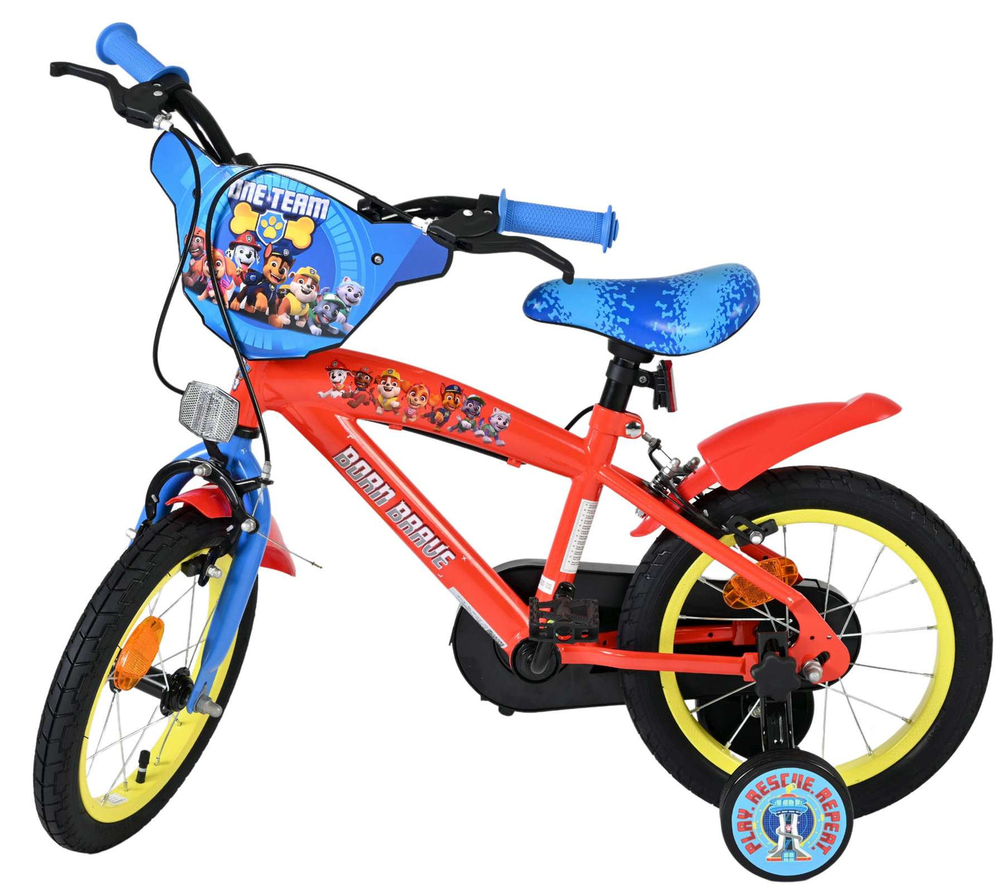 Paw patrol kinderfiets - jongens - 14 inch - twee handremmen