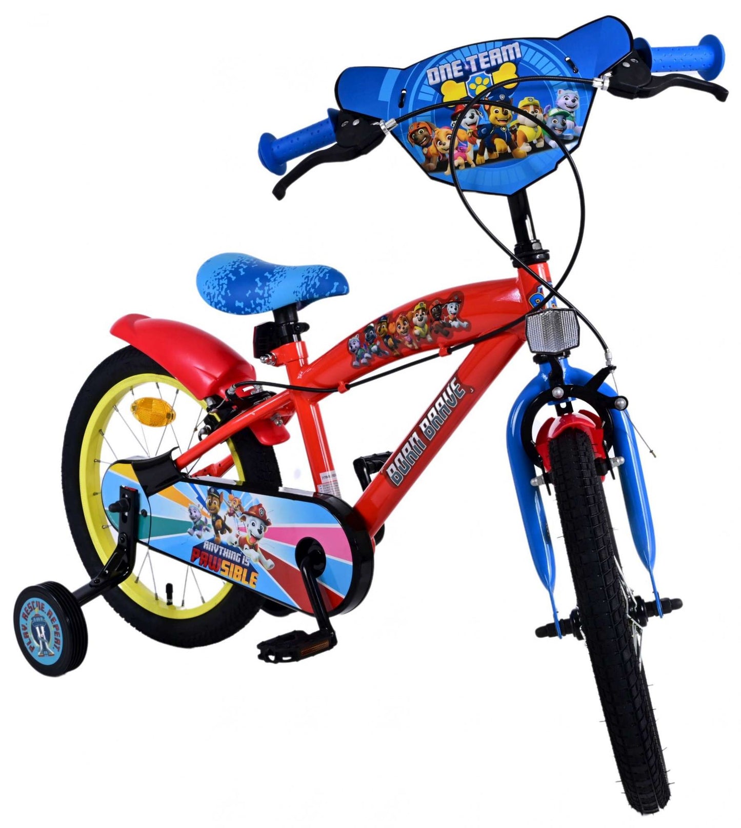 Paw Patrol Kinderfiets Jongens 16 inch Rood Twee handremmen