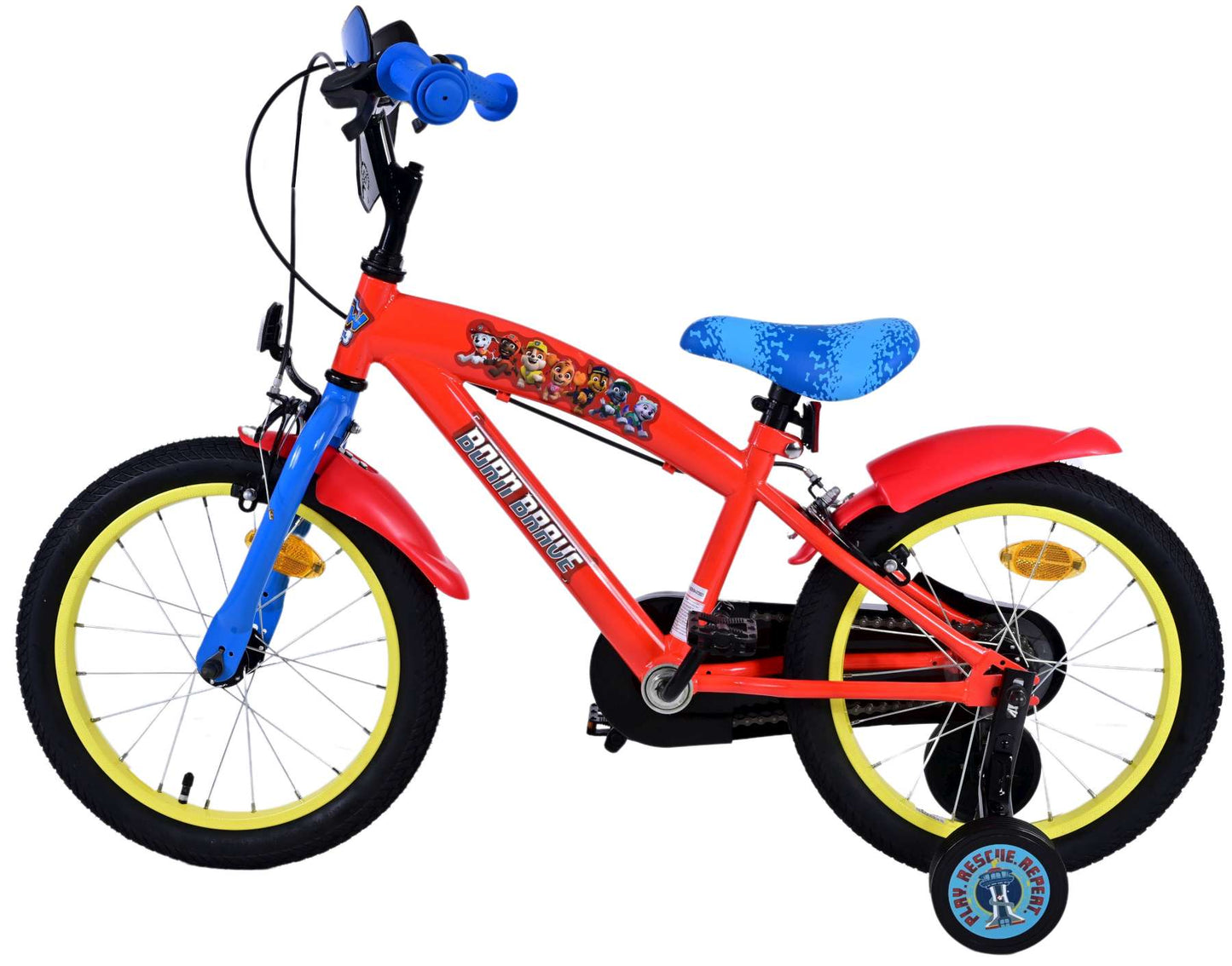 Paw Patrol Kinderfiets Jongens 16 inch Rood Twee handremmen