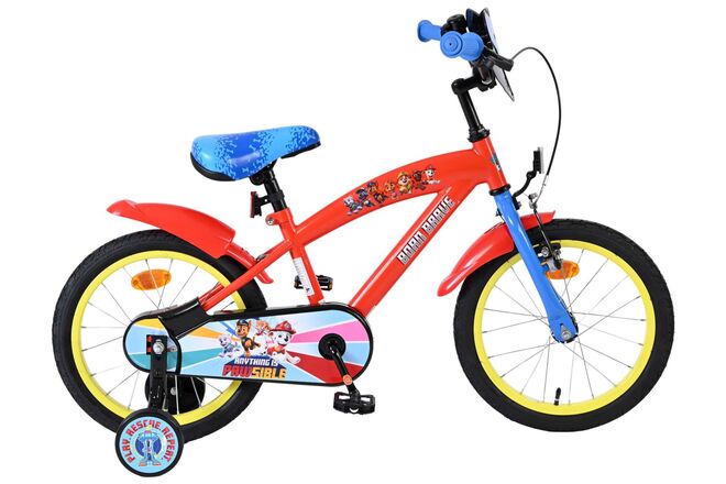 Paw patrol kinderfiets - jongens - 16 inch - rood blauw