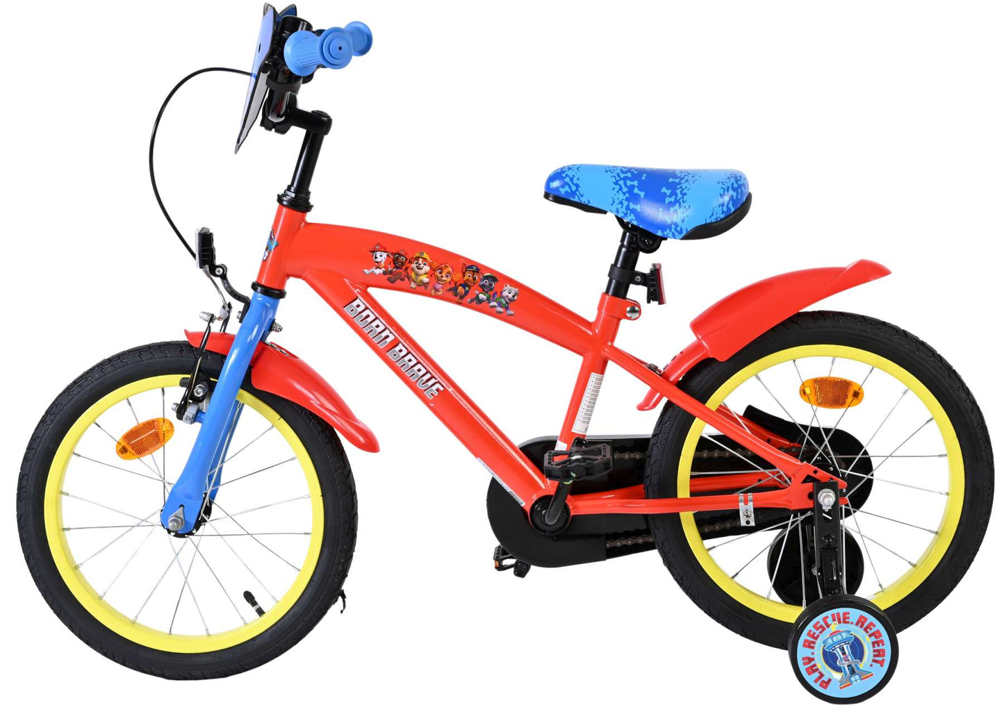 Paw patrol kinderfiets - jongens - 16 inch - rood blauw