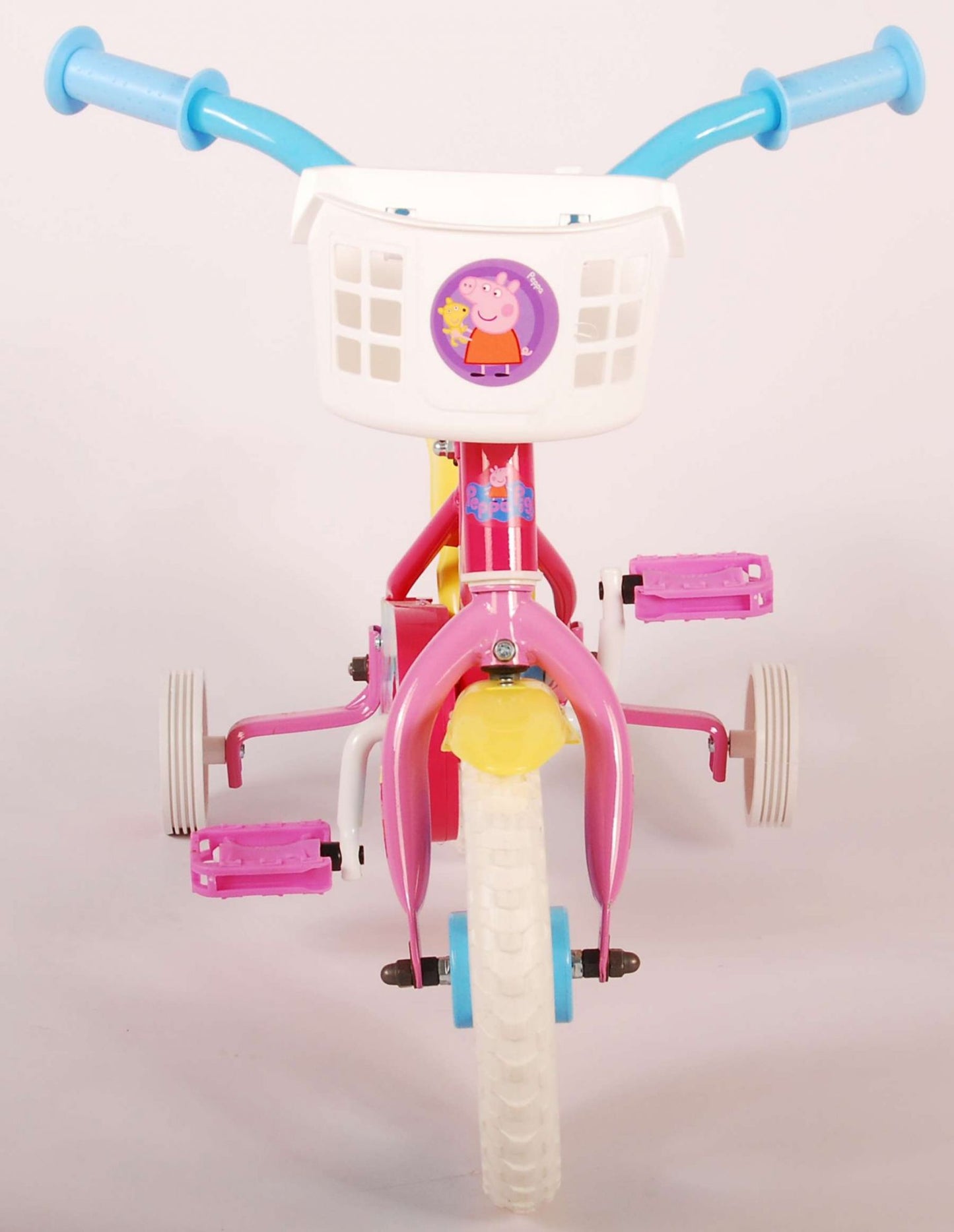 Peppa Pig Kinderfiets - Meisjes - 10 inch - Roze Blauw - Doortrapper